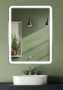 Зеркало Дабл-Ю Балатон Лайт 80x60 / BA80X60L (с подсветкой)