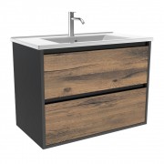 Тумба с умывальником ЗОВ Парма 100 / P100LAN0MAMC1B-OL100 (антрацит/аттик)