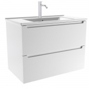 Тумба с умывальником ЗОВ Дион 80 / D80LWP0M9003MKV5-OL80 (белый матовый)