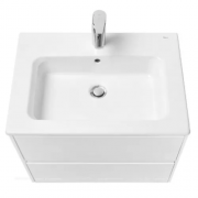 Тумба с умывальником Roca Ona 80см 857630509 + 32799C000 белый матовый