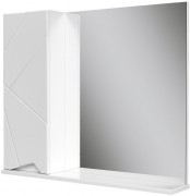 Шкаф с зеркалом Volna Pronto 80 белый (левый)