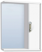 Шкаф с зеркалом Vako Ника 60 белый