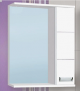 Шкаф с зеркалом Vako Флора 60 правый, белый