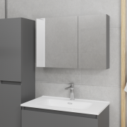 Шкаф с зеркалом для ванной Lauter Mia 80 (графит)