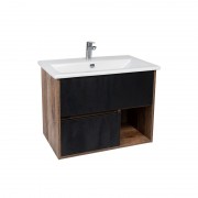 Тумба под умывальник Viant Люксембург Элина 60 / VLUX60ELCH-T2YP (черный)
