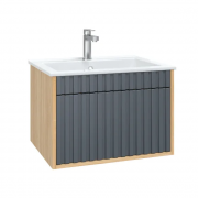 Тумба под умывальник Onika Дайлер 60 / 106151 (графит/дуб сонома)