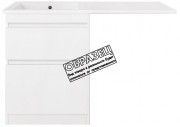 Тумба под умывальник Style Line Оптима 50 2 ящика Люкс Plus (напольная)