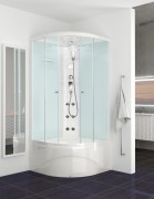 Гидромассажная душевая кабина Domani-Spa Delight 99 High 90x90 прозрачное стекло / белый Гидромассажная душевая кабина Domani-Spa Delight 99 High 90x90 прозрачное стекло / белый