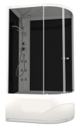 Гидромассажная душевая кабина Domani-Spa Delight 128 High L 120x80 тонированное стекло / черные стенки Гидромассажная душевая кабина Domani-Spa Delight 128 High L 120x80 тонированное стекло / черные стенки