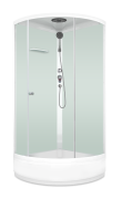 Душевая кабина Domani-Spa Simple 99 90x90 Mid прозрачное стекло / белые стенки Душевая кабина Domani-Spa Simple 99 90x90 Mid прозрачное стекло / белые стенки