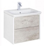 Тумба под умывальник Roca Ronda 60 см ZRU9303002 (бетон/белый глянец)