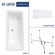 Ванна акриловая Lauter Olympia 180x80 / 21100080 (с каркасом и лицевым экраном)