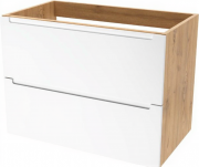 Тумба под умывальник ЗОВ Дион 60 / D60LHO0M9003MKV5 (белый матовый/дуб)