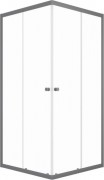 Душевой уголок Triton Вента 90x90 (графит, без поддона)