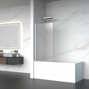 Шторка на ванну Aquabath Atlas 70x150 стекла прозрачные, профиль хром