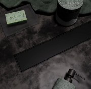 Душевой трап Veconi Stesso VS500B, 50 см, решетка под плитку, черный матовый Душевой трап Veconi Stesso VS500B, 50 см, решетка под плитку, черный матовый