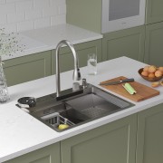 Кухонная мойка Roxen Stage Plus 560250-60-S 60x48 текстурный сатин