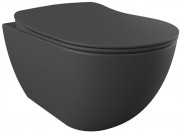 Унитаз подвесной Creavit Free 35,3x51 безободковый, антрацит