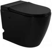 Унитаз приставной Abber Bequem AC1115PMB 36x58 черный матовый с импульсным смывом Унитаз приставной Abber Bequem AC1115PMB 36x58 черный матовый с импульсным смывом