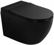 Унитаз подвесной Abber Bequem AC1108PMB 36x58 черный матовый SoftClose с импульсным смывом