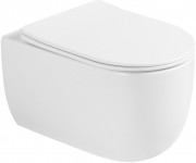 Унитаз подвесной Abber Bequem AC1104TMW 36x53 безободковый SoftClose белый матовый (смыв торнадо)