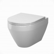 Унитаз подвесной AM.PM Spirit V2.0 Aquaspin C701900SC с сиденьем, безободковый, белый Унитаз подвесной AM.PM Spirit V2.0 Aquaspin C701900SC с сиденьем, безободковый, белый