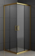 Душевой уголок ODA BG98037 90x90 стекло прозрачное, профиль брашированное золото