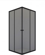 Душевой уголок Domani-Spa Shape 2 99 Black Accents 90x90 стекла тонированные, профиль графит