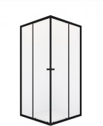 Душевой уголок Domani-Spa Shape 2 99 Black Accents 90x90 стекла прозрачные, профиль графит