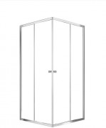 Душевой уголок Domani-Spa Shape 2 99 90x90 стекла прозрачные, профиль хром