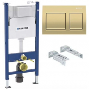 Инсталляция для унитаза Geberit c кнопкой Alpha 35 латунь Инсталляция для унитаза Geberit c кнопкой Alpha 35 латунь