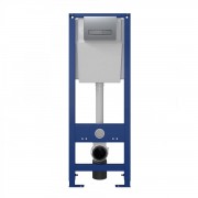 Инсталляция для унитаза Berges Atom Line 410 с кнопкой матовый хром