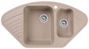 Мойка кухонная угловая GranFest QUARZ Z-14 песочный