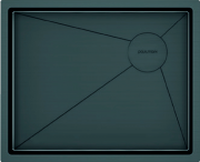 Мойка кухонная Paulmark Next-SKEW 540 PM885444-GM вороненая сталь