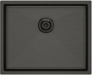 Мойка кухонная Paulmark Next-540 PM215444-GM вороненая сталь