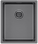 Мойка кухонная Paulmark Lassan LA38-GM вороненая сталь