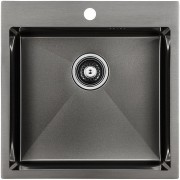 Мойка кухонная Paulmark Kroner PM215151-GM вороненая сталь