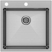 Мойка кухонная Paulmark Kroner-EDGE 51 PM775151-BS брашированная сталь
