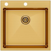 Мойка кухонная Paulmark Kroner-EDGE 51 PM775151-BG брашированное золото
