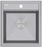 Мойка кухонная Paulmark Kante 45 PM114651-GRM серый металлик