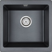 Мойка кухонная Paulmark Gera PM104546-BLM черный металлик
