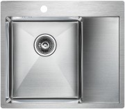 Мойка кухонная Paulmark Flank PM225951-BSL нержавеющая сталь, левая