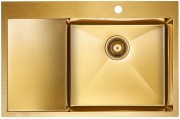 Мойка кухонная Paulmark Atlan PM217851-BGR брашированное золото, правая