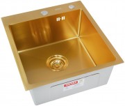 Мойка кухонная ARFEKA ECO AR 450x500 GOLD PVD NANO, золото