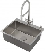 Мойка кухонная Roxen Simple 560220-60-GR 60x48 сатин/зерно