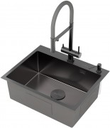 Мойка кухонная Roxen Simple 560220-60B-V 60x48 графит/вулканический песок