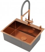 Мойка кухонная Roxen Simple 560220-60BR-V 60x48 бронза/вулканический песок