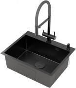 Мойка кухонная Roxen Simple 560220-60B-GR 60x48 графит/зерно