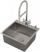 Мойка кухонная Roxen Simple 560220-50-GR 50x48 сатин/зерно Мойка кухонная Roxen Simple 560220-50-GR 50x48 сатин/зерно