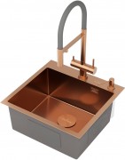 Мойка кухонная Roxen Simple 560220-50BR-V 50x48 бронза/вулканический песок Мойка кухонная Roxen Simple 560220-50BR-V 50x48 бронза/вулканический песок